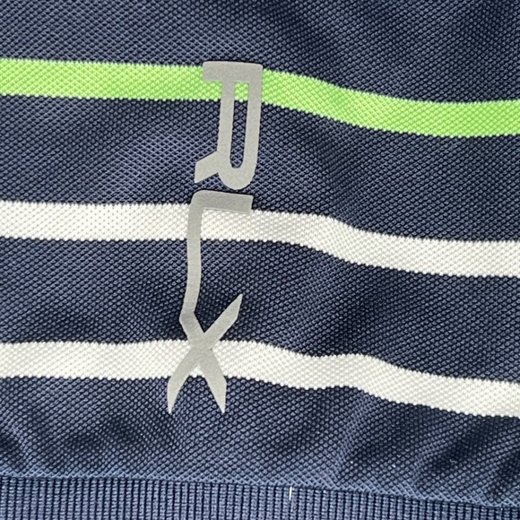 RLX Ralph Lauren Men's L Golf Performance Polo Shirt Striped Blue Green White - Picture 7 of 9